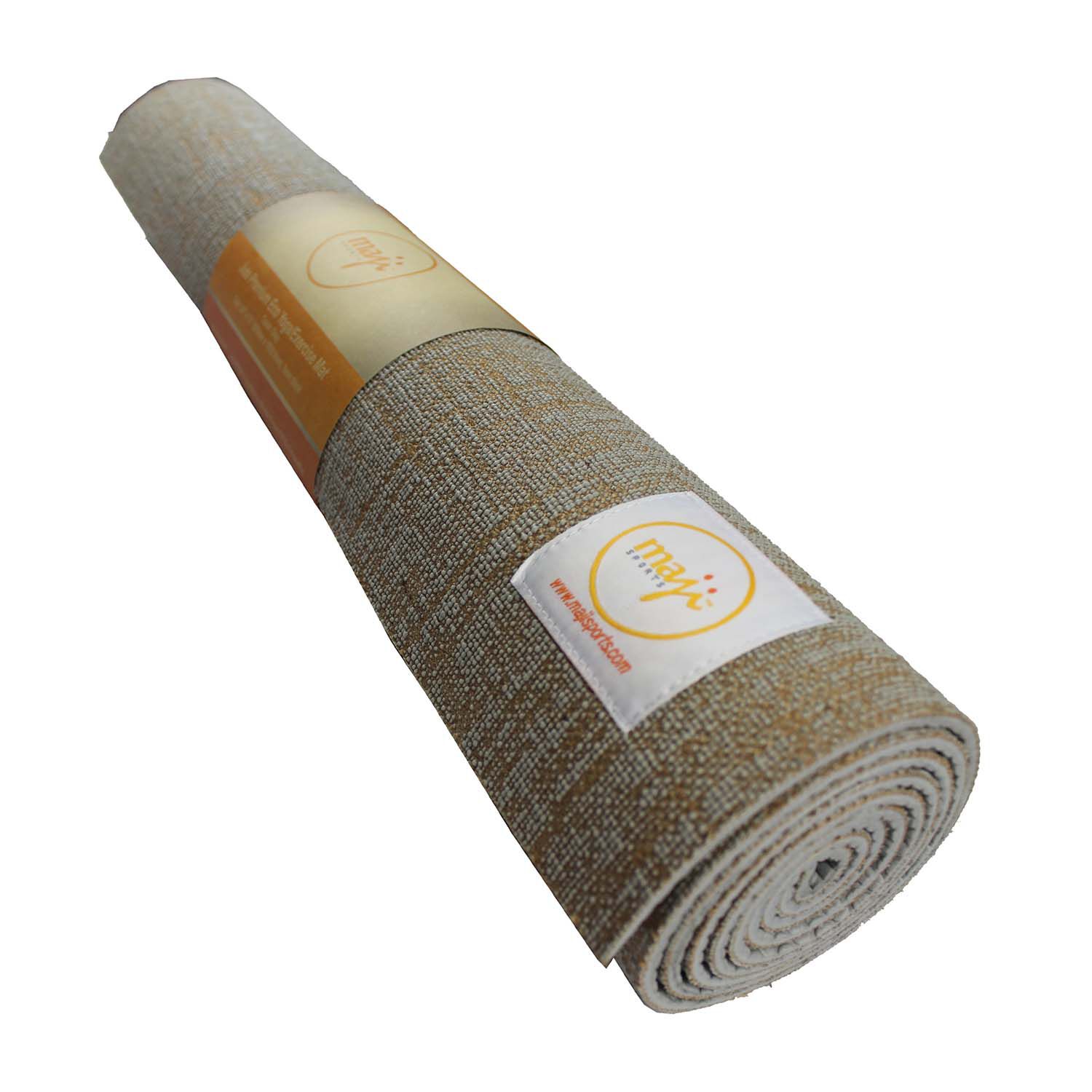 Jute Premium Yoga Mat Gray/24” x 68”x 4.5mm Small GNC